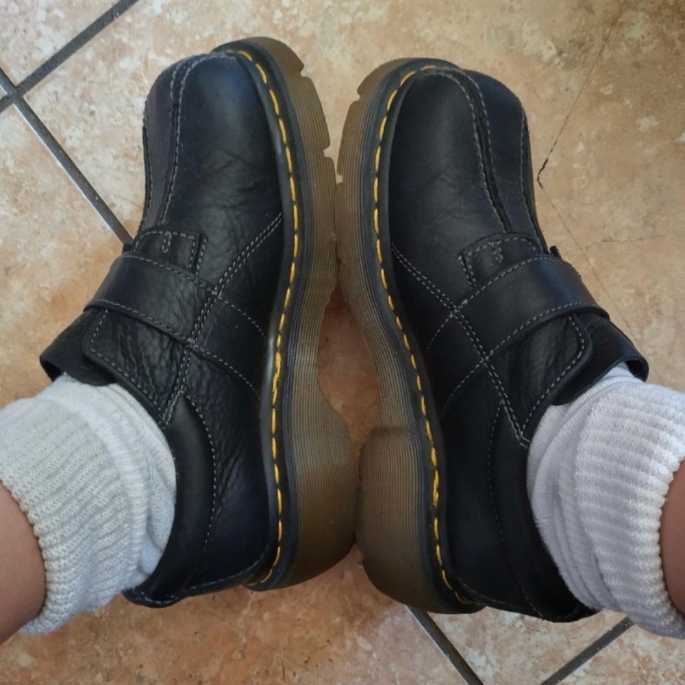 Dr Martens 12282 Leather Monk Strap Bicycle Toe Chunky Y2K Platform Oxford EU 42